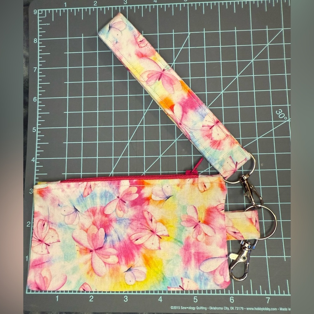 Colorful Butterfly Wristlet Clutch